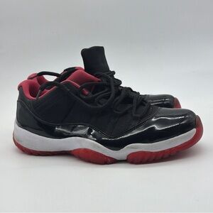 Size 12 - Air Jordan 11 Retro 2015 Low Bred White Leather Red (528895-012)